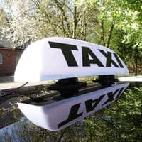 Taxi Roof Sign Vacuum Mounted Ideal for Glass & Aluminium - Light Up