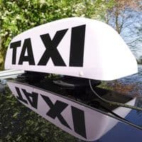Taxi Roof Sign Vacuum Mounted Ideal for Glass & Aluminium - Light Up