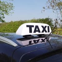 Taxi Roof Sign Vacuum Mounted Ideal for Glass & Aluminium - Light Up