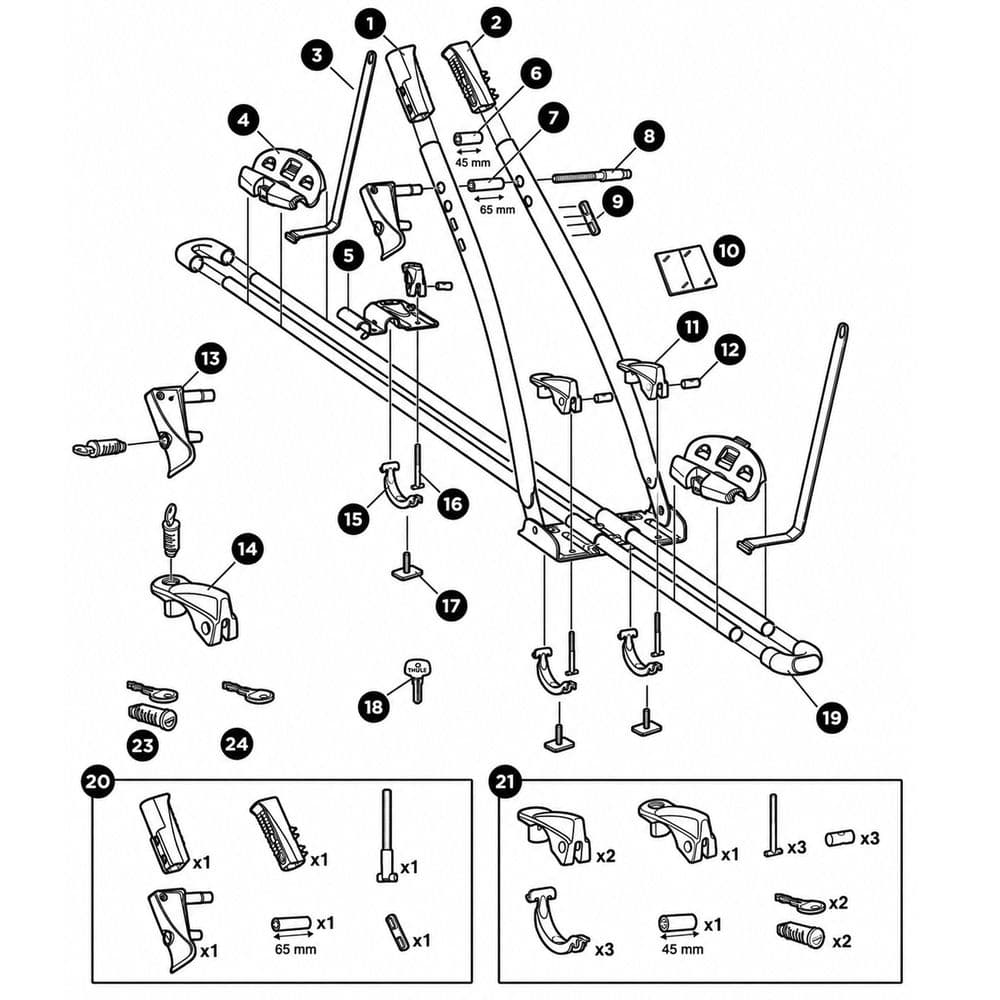 Thule 532 FreeRide - Spare Parts