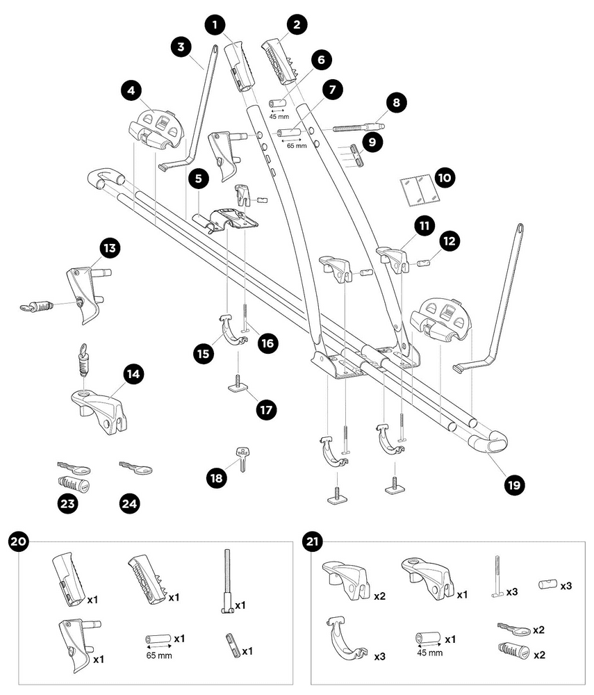 Thule 532 FreeRide Bike Rack Spare Parts Goode Leisure