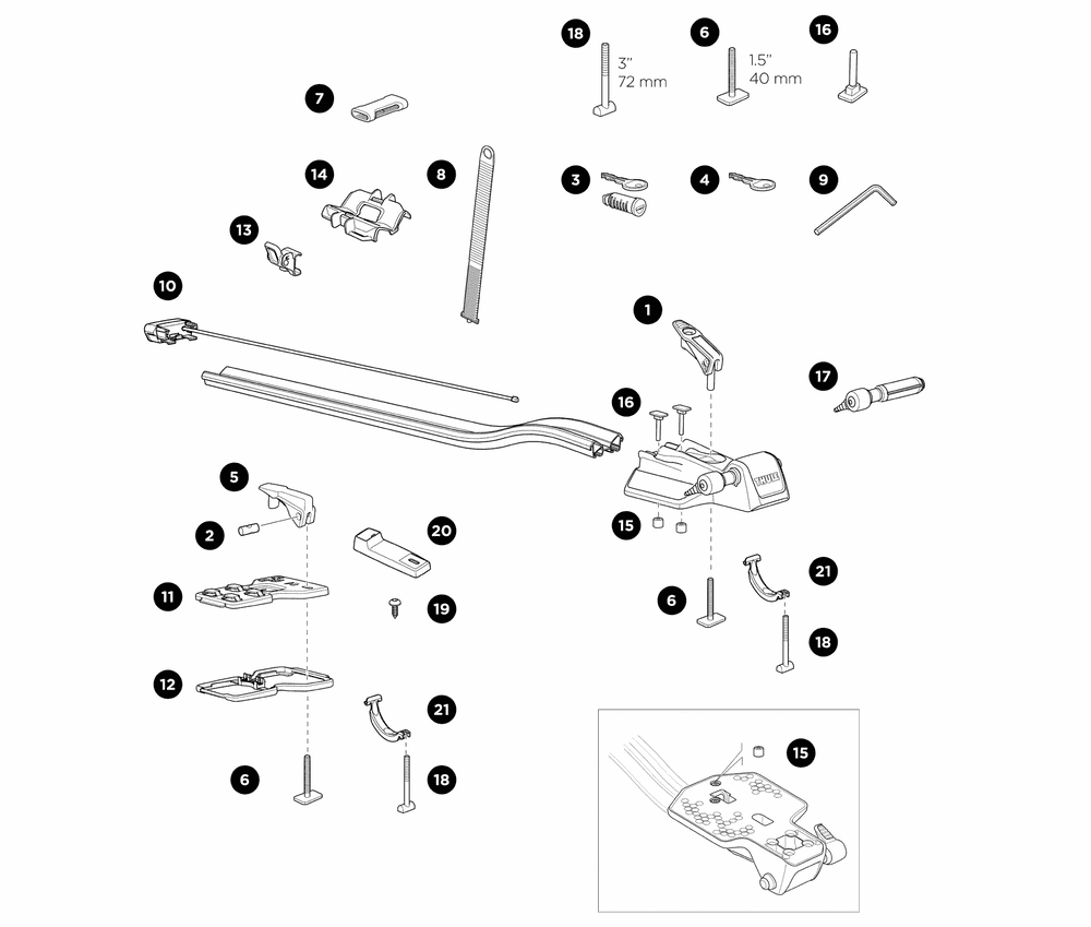 Thule 564001 FastRide - Spare Parts