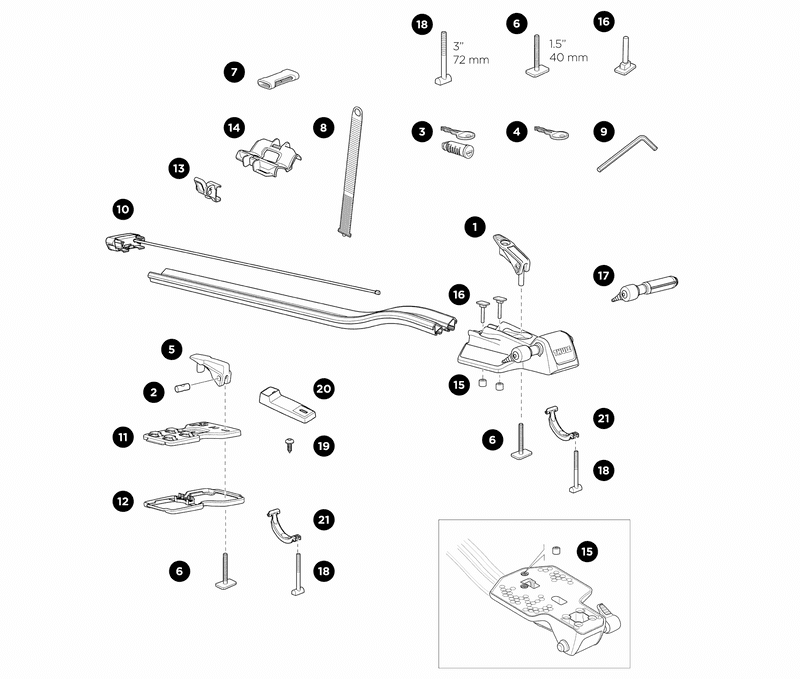Thule bike carrier spare parts hotsell