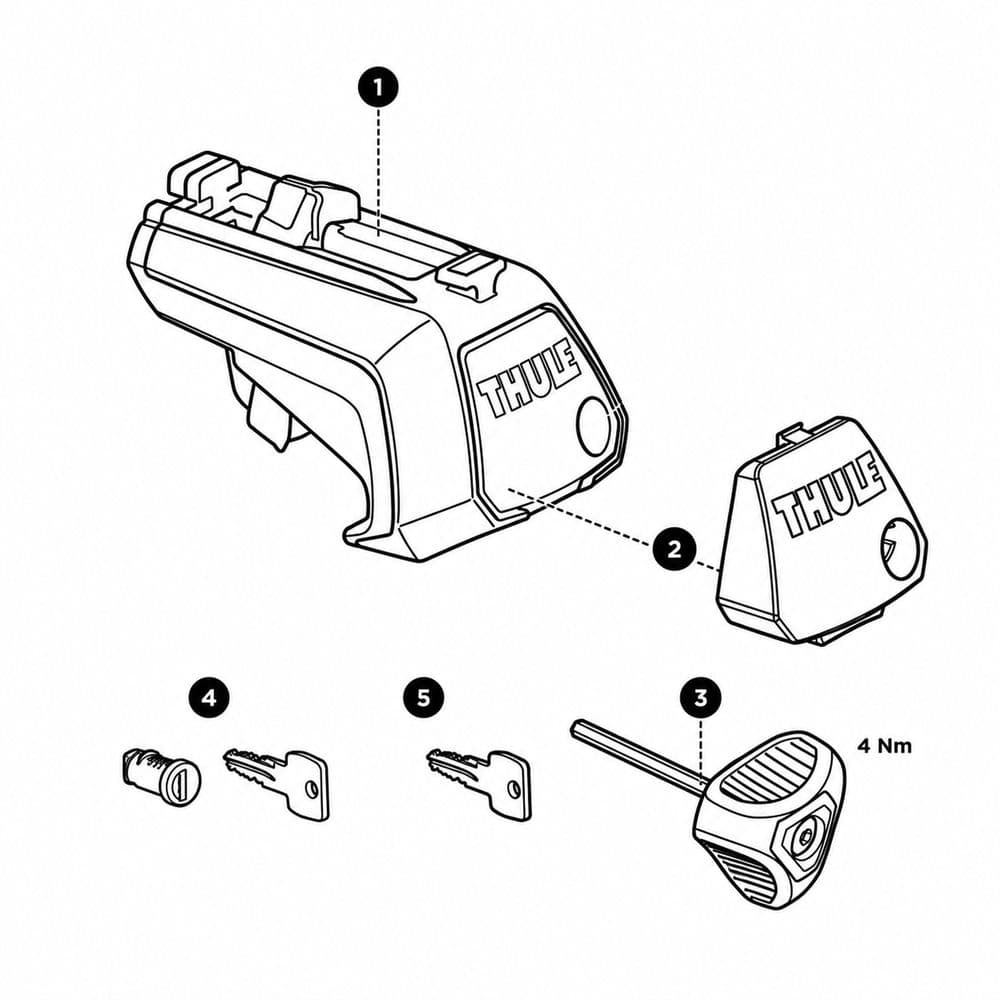 Thule 710400 Foot Pack Spare Parts