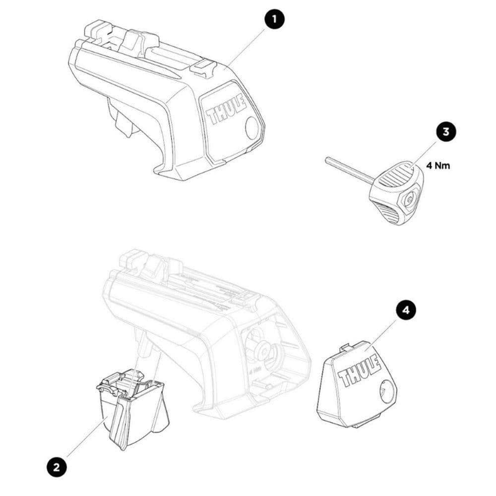 Thule 710400 Foot Pack Spare Parts