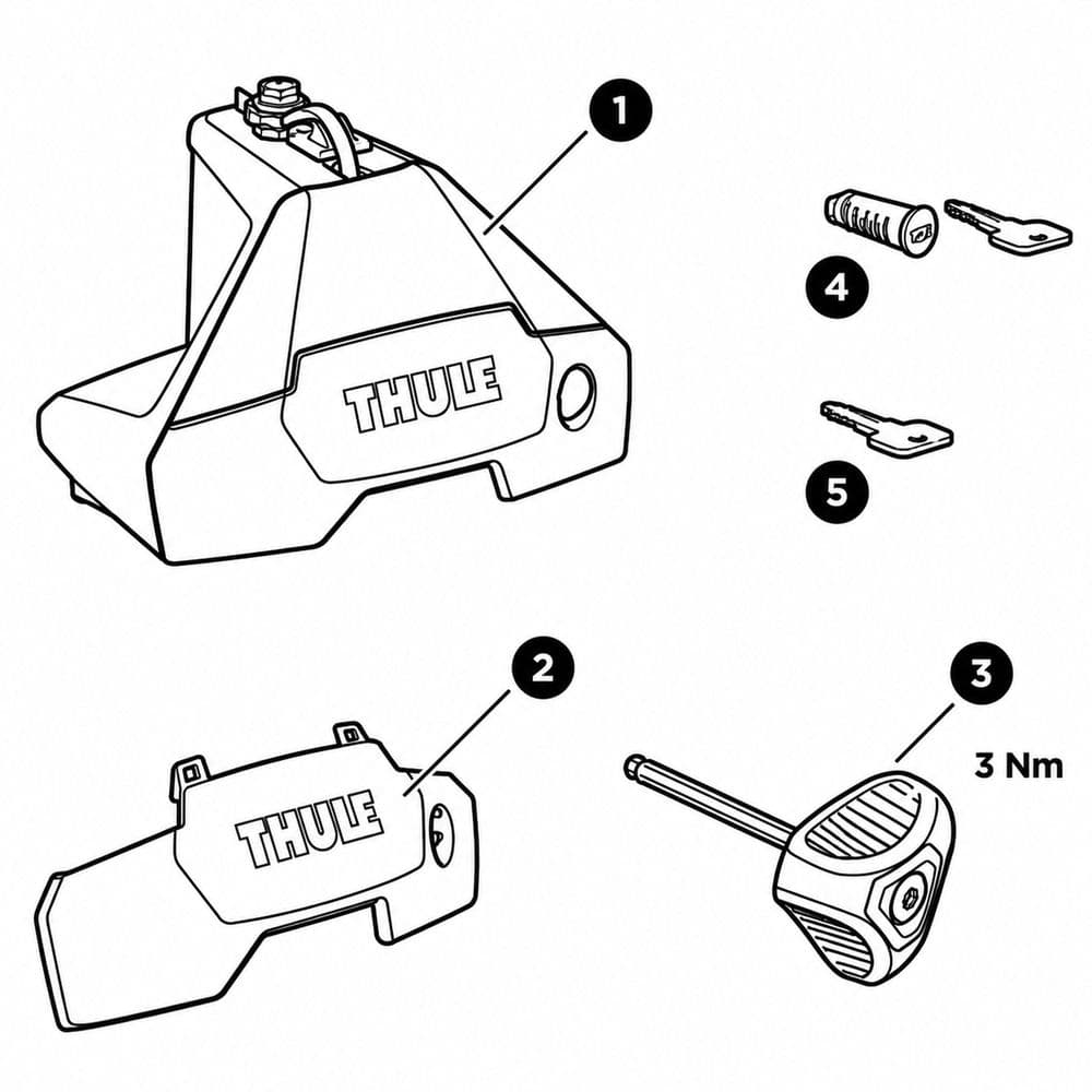 Thule 710500 Foot Pack Spare Parts