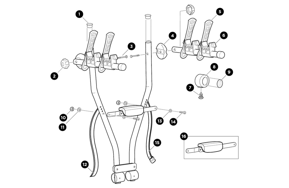 Thule 970 Xpress 2 Bike Rack - Spare Parts