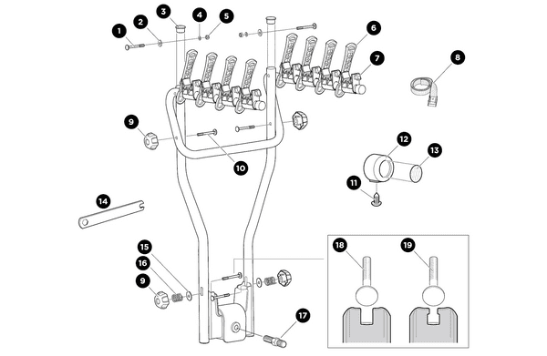 Thule 9708 HangOn 4 Bike Rack - Spare Parts