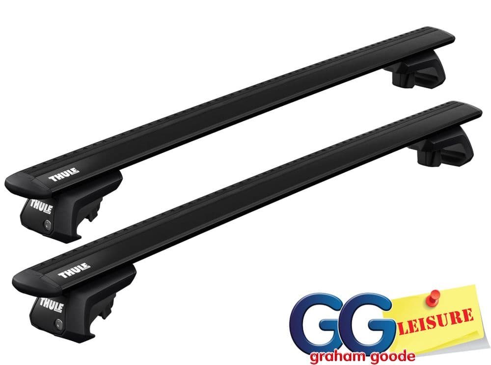 Thule Aero BLACK WingBars Lockable Roof Rack Rail Bars Honda Accord Estate 2008- onwards