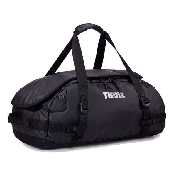 Thule Chasm 40L Duffel Bag in Black | Recycled, Weather-Resistant Travel Gym Duffel