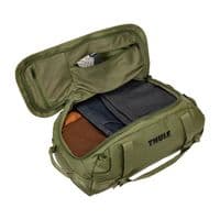 Thule Chasm 40L Duffel Bag in Olivine Green | Recycled, Weather-Resistant Travel Gym Duffel