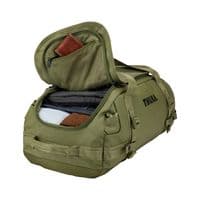 Thule Chasm 40L Duffel Bag in Olivine Green | Recycled, Weather-Resistant Travel Gym Duffel