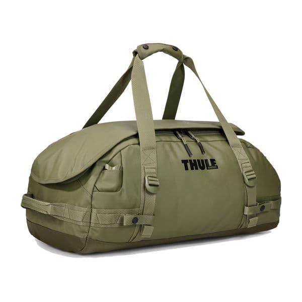Thule Chasm 40L Duffel Bag in Olivine Green | Recycled, Weather-Resistant Travel Gym Duffel