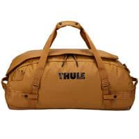 Thule Chasm 70L Duffel Bag – Golden Brown | Recycled, Weather-Resistant Travel Duffel
