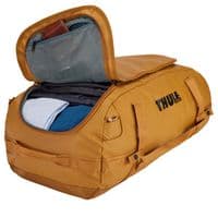 Thule Chasm 70L Duffel Bag – Golden Brown | Recycled, Weather-Resistant Travel Duffel