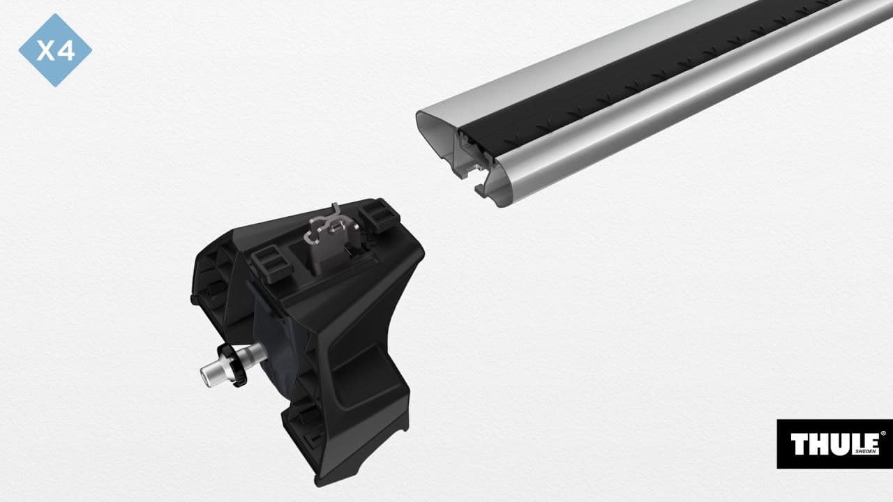 Thule Roof Rack Bars Black WingBar Evo MG S5 EV 5dr SUV 2025 onwards