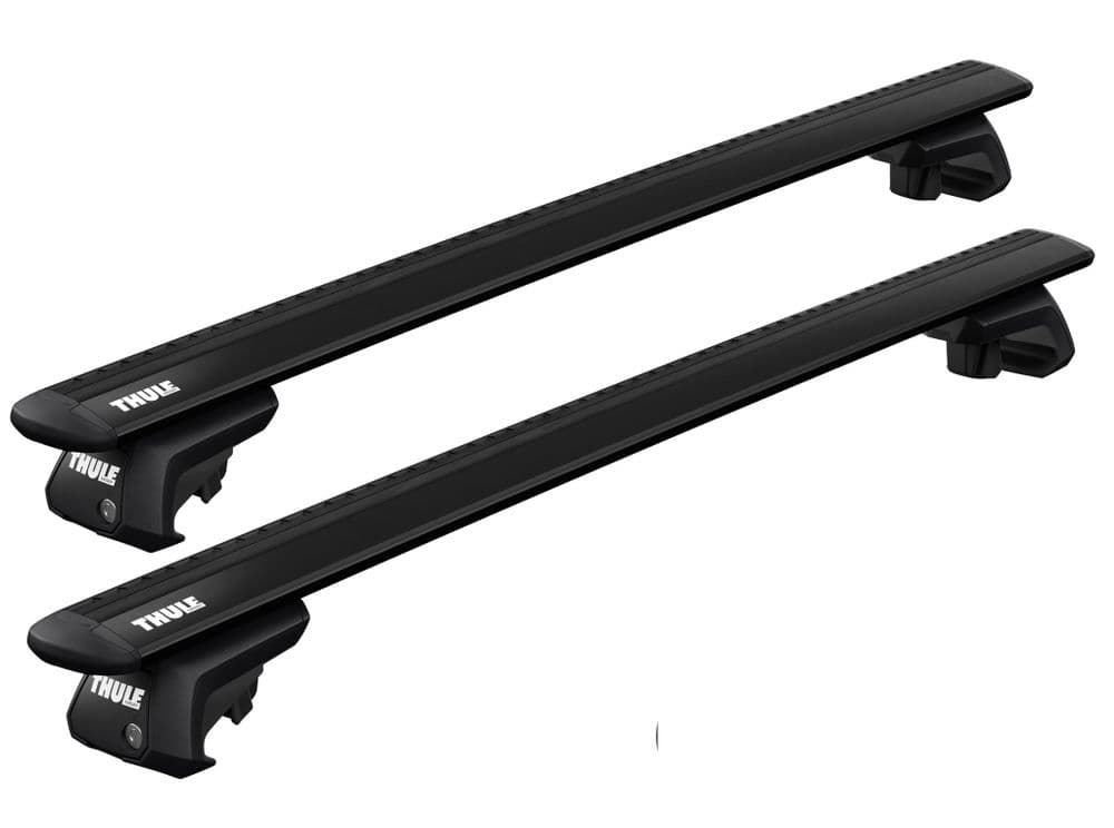 Thule Roof Rack Bars Evo Black WingBars | VW Caddy 2004-2020 with Rails