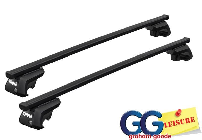 Thule Roof Rack Rail Bars Audi A4 Allroad Estate 2009- with Open Rails
