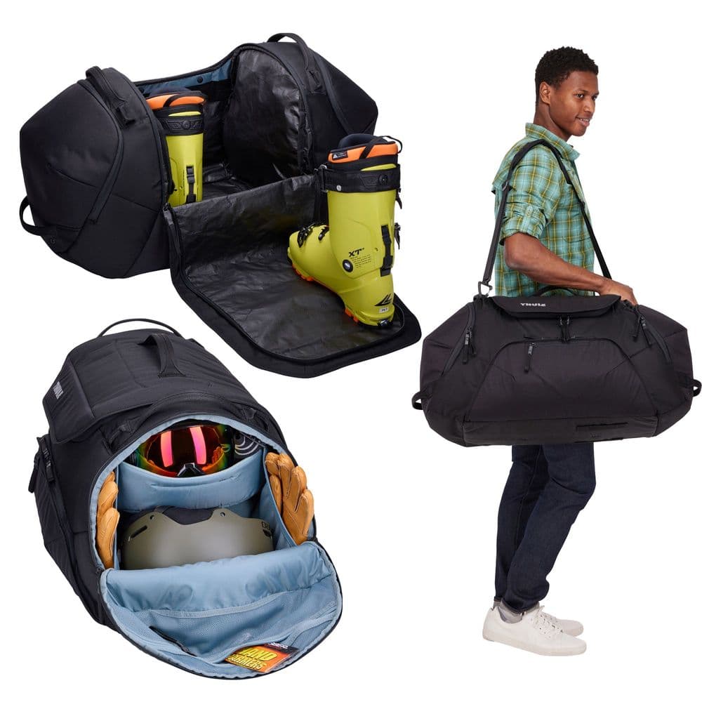 Thule RoundTrip Ski Boot Duffel Bag 80L Black