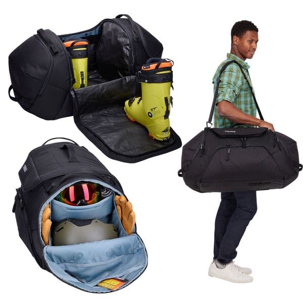 Thule RoundTrip Ski Boot Duffel Bag 80L Black | Premium Ski Boot Travel Bag