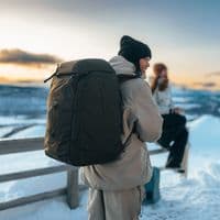 Thule RoundTrip Snowboard & Ski Boot Backpack 60L Mid Khaki | Travel Gear Bag