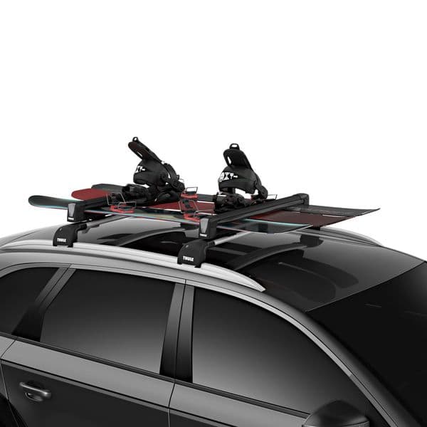 Thule SnowPack L Black | Roof-Mounted Ski & Snowboard Carrier – Secure, Sleek & Durable