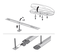 Thule T Track Adapter Fittings for Ocean Roof Box