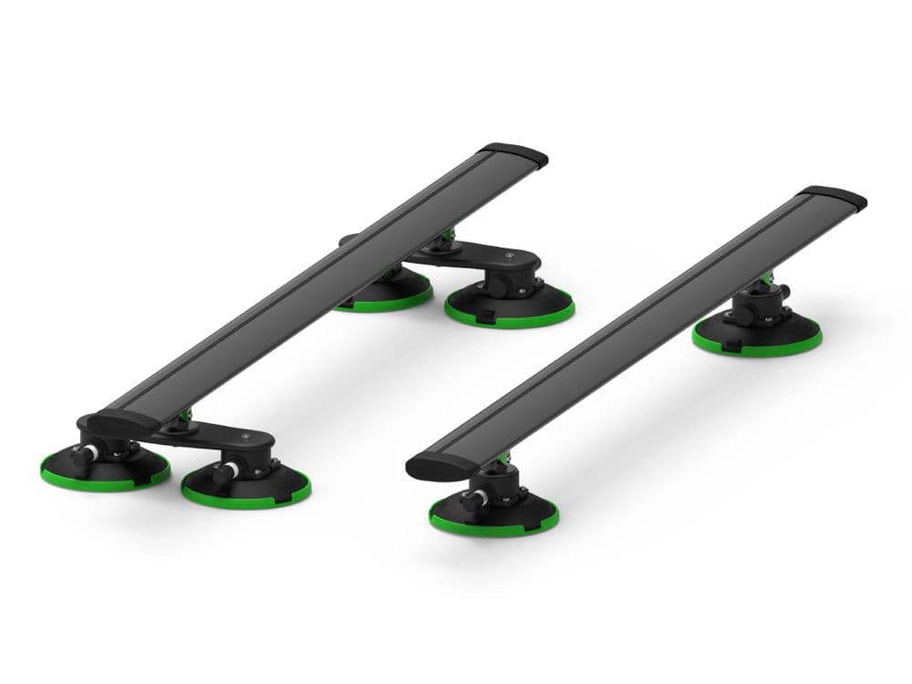 TreeFrog Suction Mounted Roof Rack Cross Bars - Black
