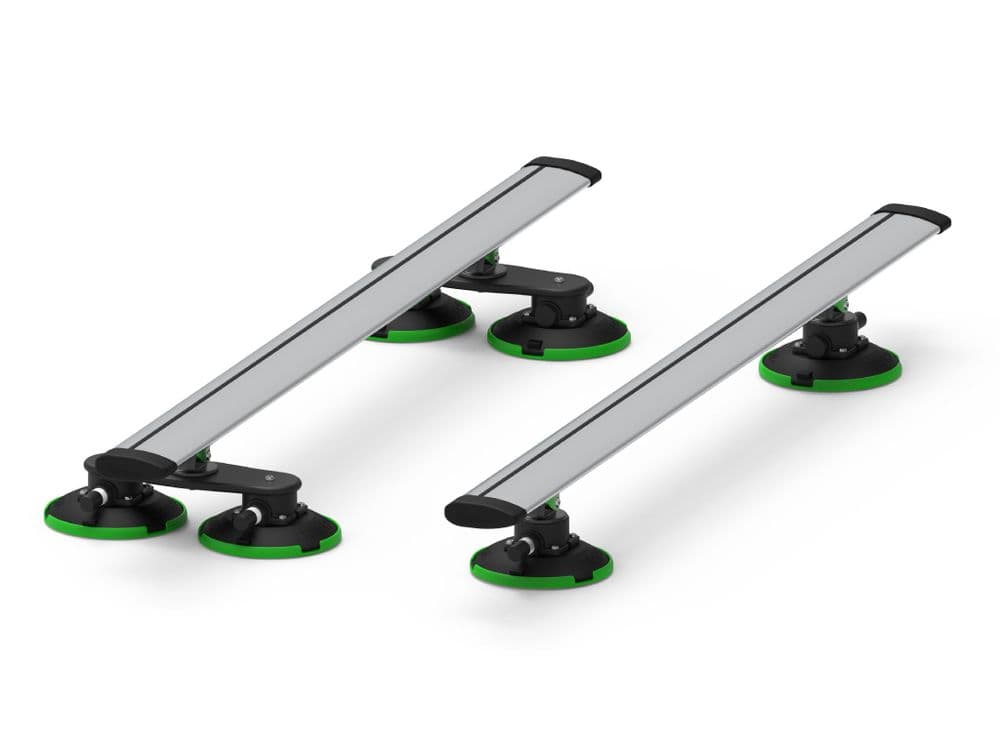 TreeFrog Suction Mounted Roof Rack Cross Bars - Silver