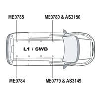 Van Guard Roof Rack Bars, Ford Transit Connect 2014 to 2024