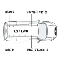 Van Guard Roof Rack Bars, Ford Transit Connect 2014 to 2024