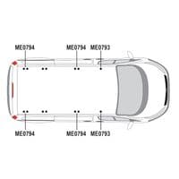 Van Guard Roof Rack Bars, Nissan NV300 2016 to 2021