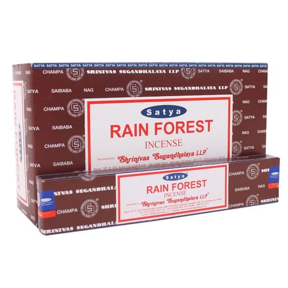 12 Packs of Rainforest Incense Sticks by Satya