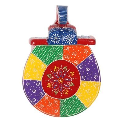 Ornamental Multicoloured Elephant Stool b