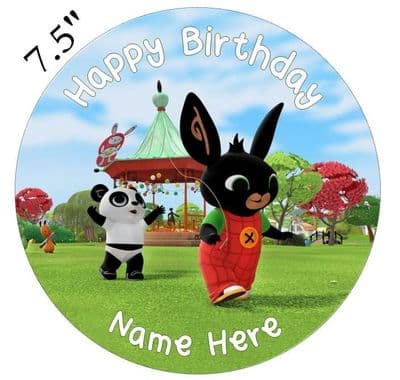 (CBeebies) Bing Bunny Edible - Pre Cut Personalised Icing Topper