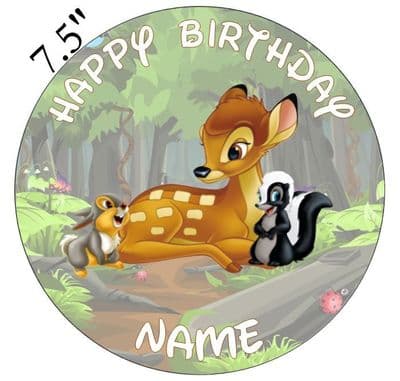 (Disney) Bambi Edible - Pre Cut Personalised Icing Topper