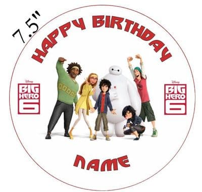 (Disney) Big Hero 6 Edible - Pre Cut Personalised Icing Topper