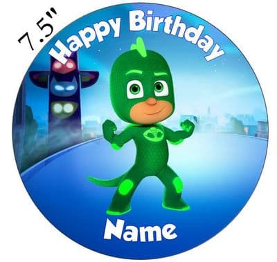 (Disney) PJ Masks (Gekko) Edible - Pre Cut Personalised Icing Topper