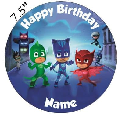 (Disney) PJ Masks (PJ1) Edible - Pre Cut Personalised Icing Topper