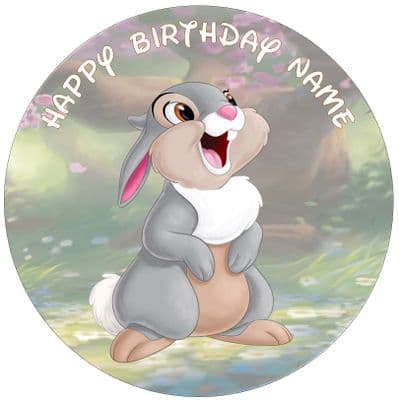 (Disney) Thumper (Bambi) - Pre Cut Personalised Icing Topper 4 Options