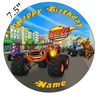 (Nickelodeon) Blaze and the Monster Machines Edible - Pre Cut Personalised Icing Topper