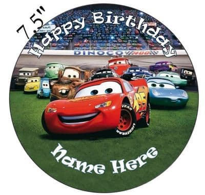 (Pixar) Cars Trackside Edible - Pre Cut Personalised Icing Topper