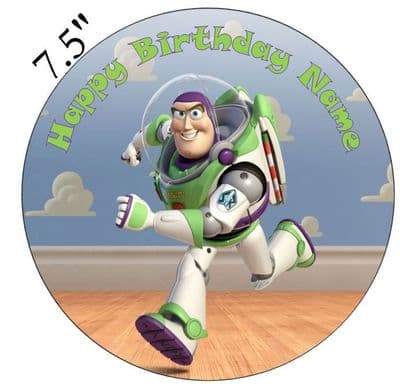 (Pixar) Toy Story (Buzz Lightyear) Edible - Pre Cut Personalised Icing Topper