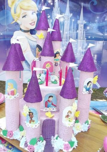 16 x Disney Prince and Princess Window Scenes for Castle Cakes Icing Sheet