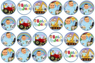 48 Baby Jake Edible Rice Paper Toppers 3cm x 3cm