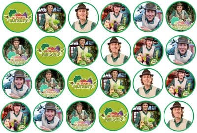 48 Mr Bloom Edible Rice Paper Toppers 3cm x 3cm