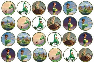 48 The Good Dinosaur Edible Rice Paper Toppers 3cm x 3cm