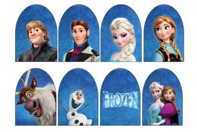 8 x Disney Frozen Window Scenes for Castle Cakes Icing Sheet