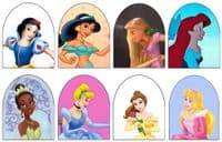 8 x Disney Princess Window Scenes for Castle Cakes Icing Sheet