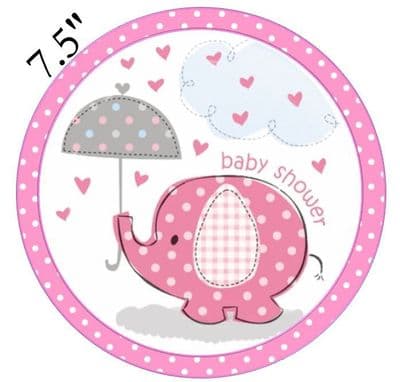 Baby Shower (Girl) Edible - Pre Cut Icing Topper